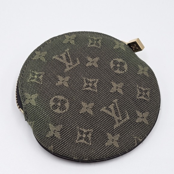 LOUIS VUITTON Monogram Mini‎ Porte Monnaie Ron Purse TST Khaki Green M11013 Coin - Picture 1 of 8